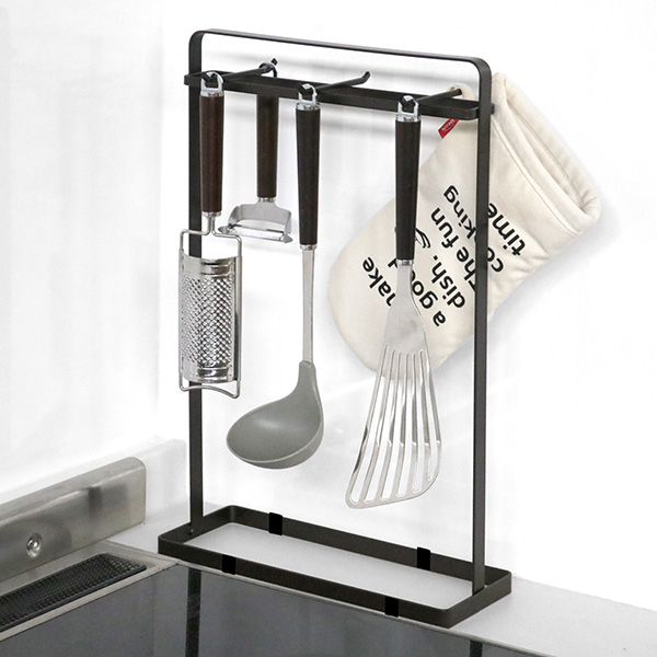 キッチンツールスタンド 置き型 ツールフック Haganege 炭素鋼