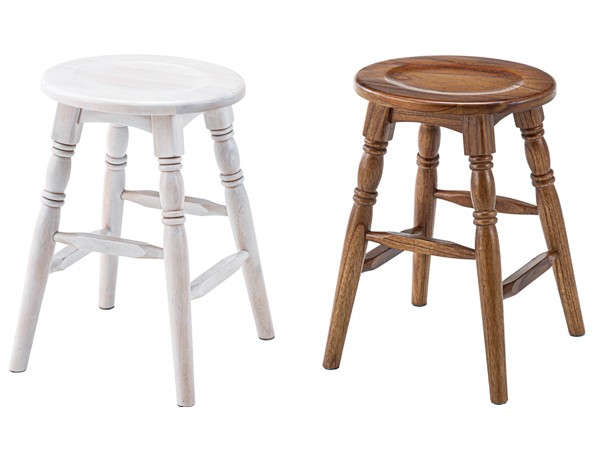 スツール 2脚セット 高さ45cm 木製 天然木 椅子 イス 腰掛