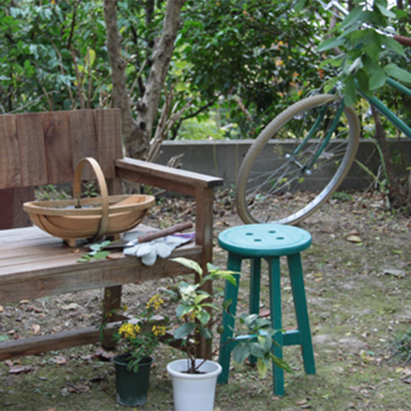 東谷 スツール 高さ45cm 椅子 木製 天然木 イス 腰掛 アンティーク調