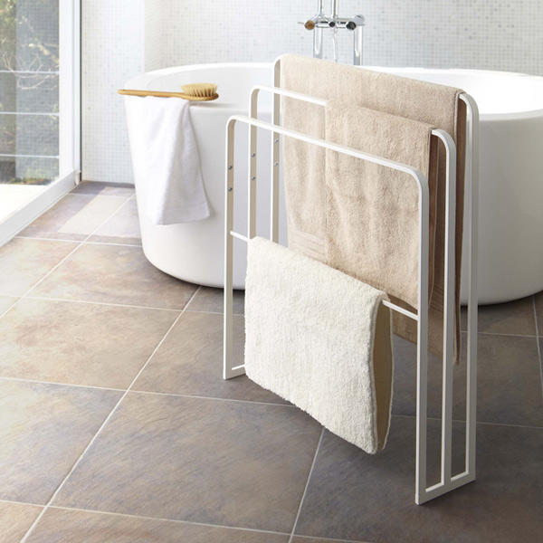 tower 山崎実業 横から掛けられるバスタオルハンガー 3連 タワー