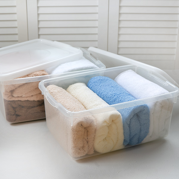 サンコープラスチック 収納ケース 幅28.5×奥行40.7×高さ18.5cm フタ