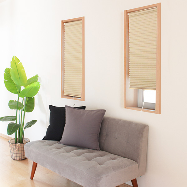 断熱スクリーン UVカット 小窓用 幅59×高さ135cm 突っ張り棒付き