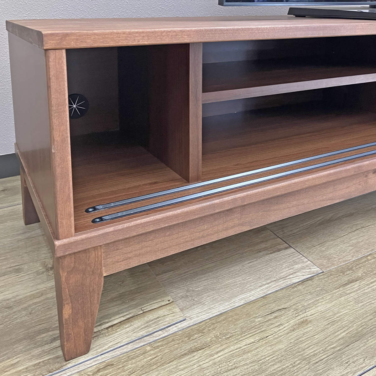 吉桂 テレビ台 幅160cm ローボード ルーバーデザイン アルダー材 