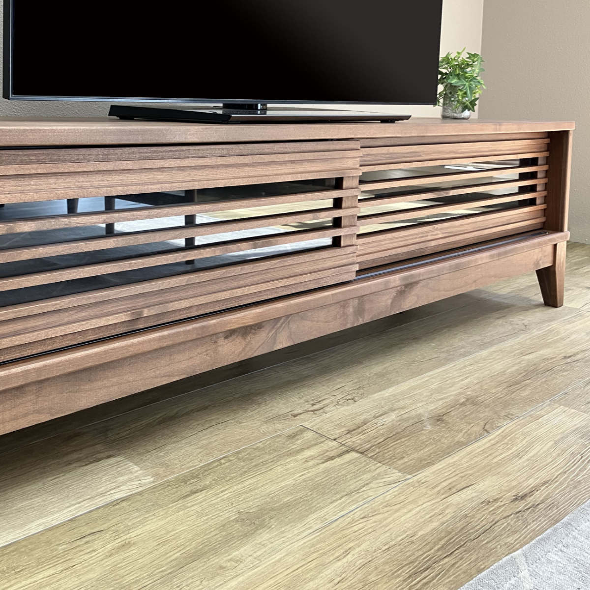 吉桂 テレビ台 幅160cm ローボード ルーバーデザイン アルダー材