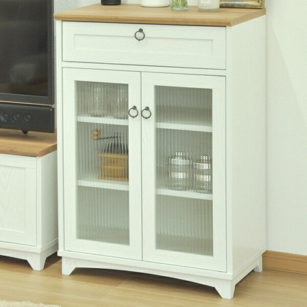 本棚 シェルフ 4段 フレンチカントリー 白家具 Charlotte 幅60cm