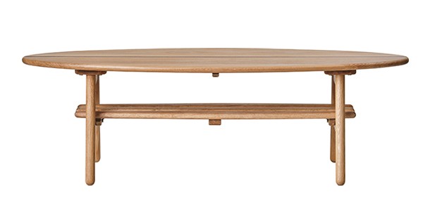 ローテーブル 天然木 オーク材 SURF 幅124cm （ テーブル リビング