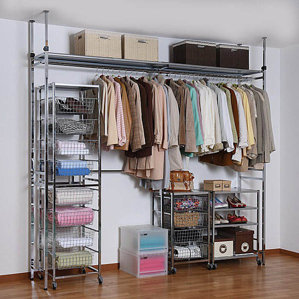 オープンラック 4段 バリエーションクローゼット ラック 幅62cm