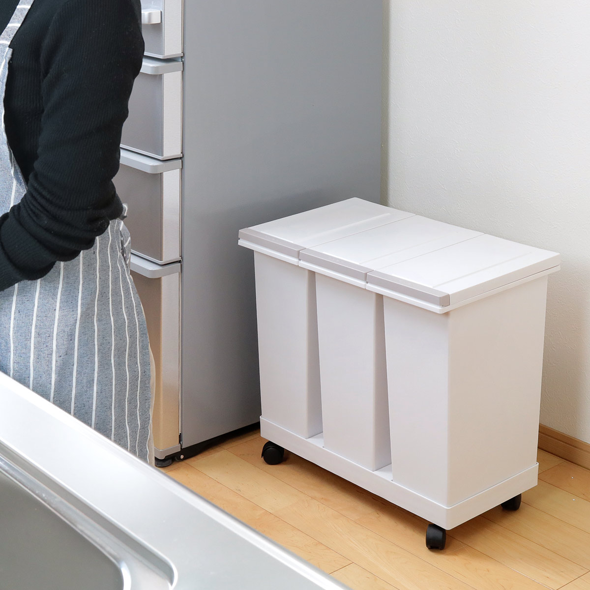 ダストBOX 3分別 楽天市場】分別ダストボックス3段【玄関先迄納品】 ニトリ : ニトリ