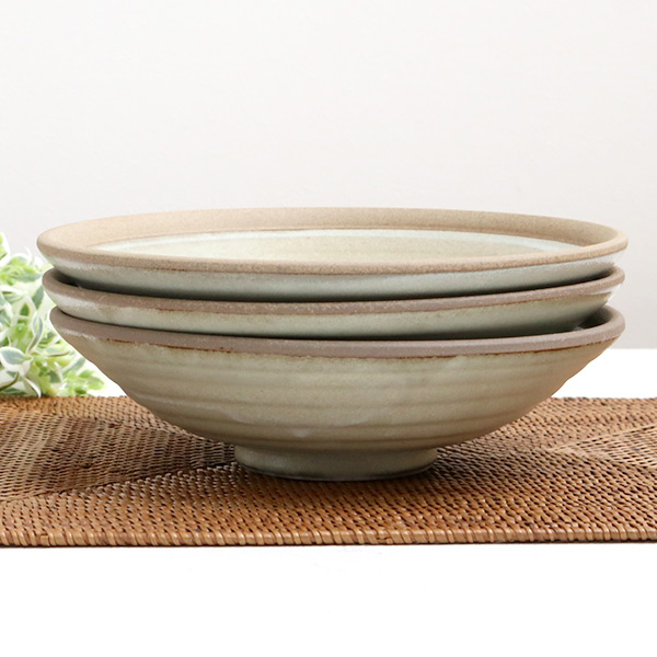 盛鉢 麺鉢 22cm つむぎ 皿 食器 和食器 陶器 日本製 同色3枚セット