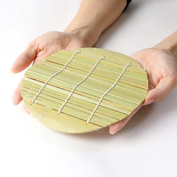 竹す 16.5cm つむぎ 竹すだれ 竹すのこ そば皿 和食器 竹 （ ざるそば