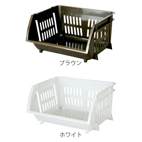 キッチン収納 積み重ねバスケット 3個セット ...の詳細画像1