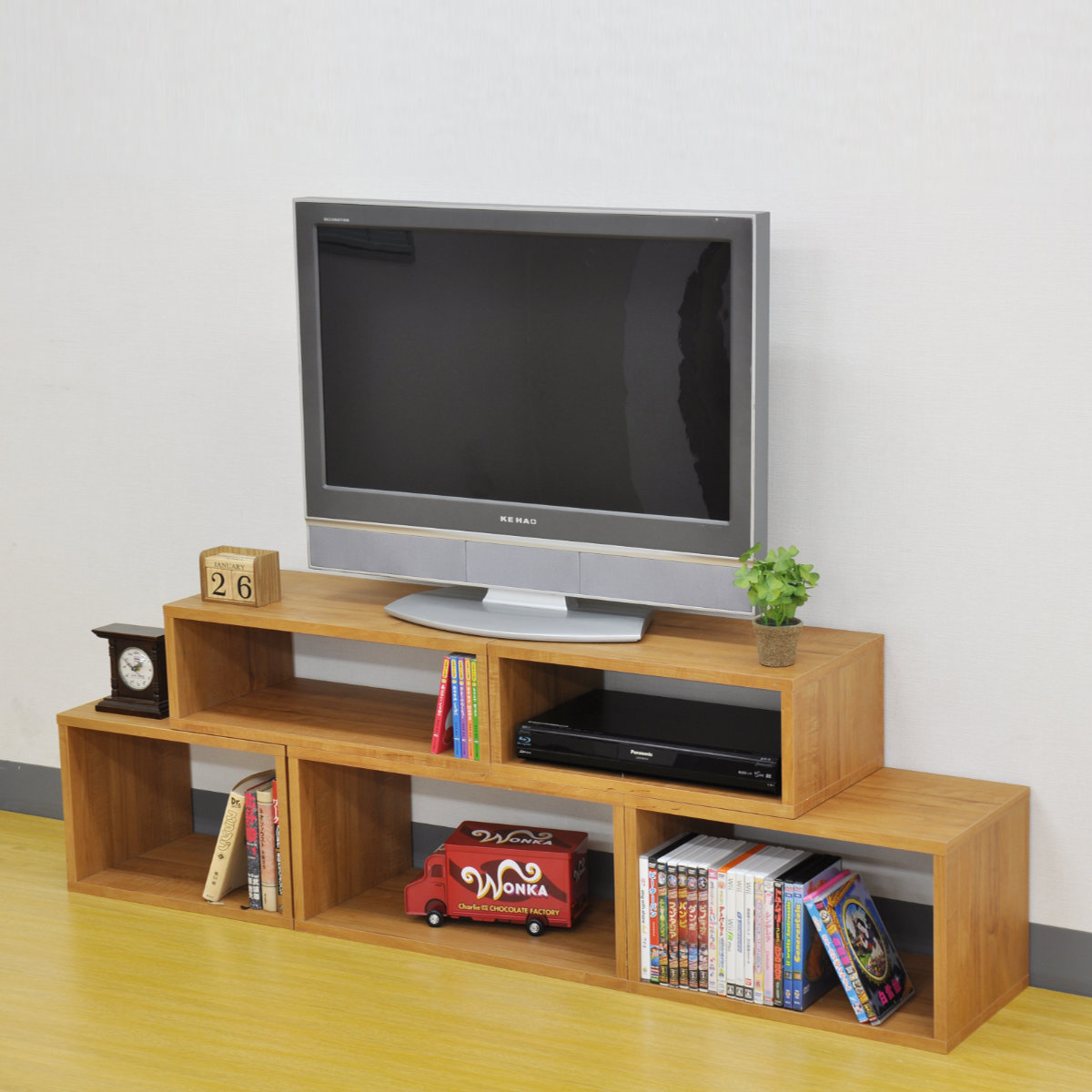 オープンラックシステム 浅型 2段 幅25×奥行20×高さ60cm 組合せ自由