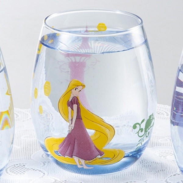 Disney グラス 330ml 3D ラプンツェル コップ ガラス 日本製