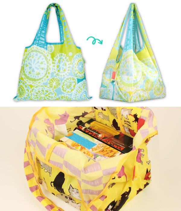 エコバッグ 2way Shopping Bag 赤青りんご デザイナーズ