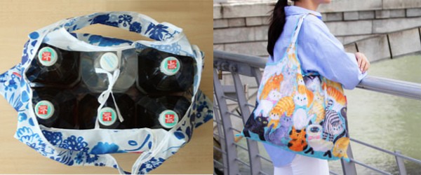 エコバッグ　2way 他　ハンドメイド エコバッグ 2way Shopping Bag カラフルフラワー デザイナーズ