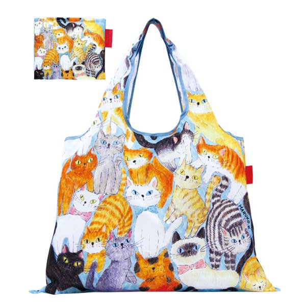 エコバッグ 2way Shopping Bag ねこちゃん、ねこちゃん デザイナーズ （ ショッピングバッグ 買い物バッグ マイバッグ エコバック ）