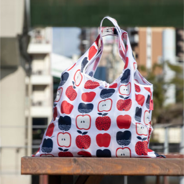 エコバッグ 2way Shopping Bag 赤青りんご デザイナーズ