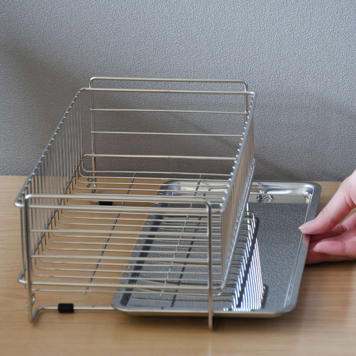 水切りラック ミニ どこでも置けるトレー付き ...の詳細画像5