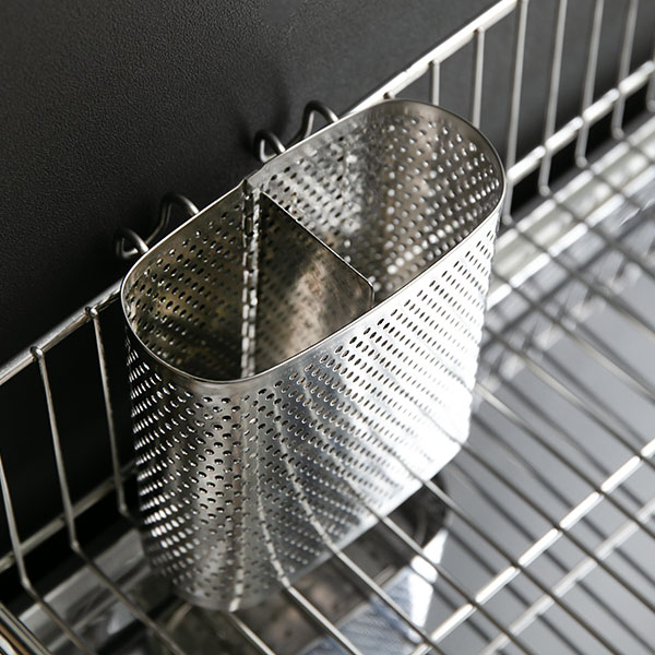 パール金属 水切りポケット カトラリースタンド ステンレス製