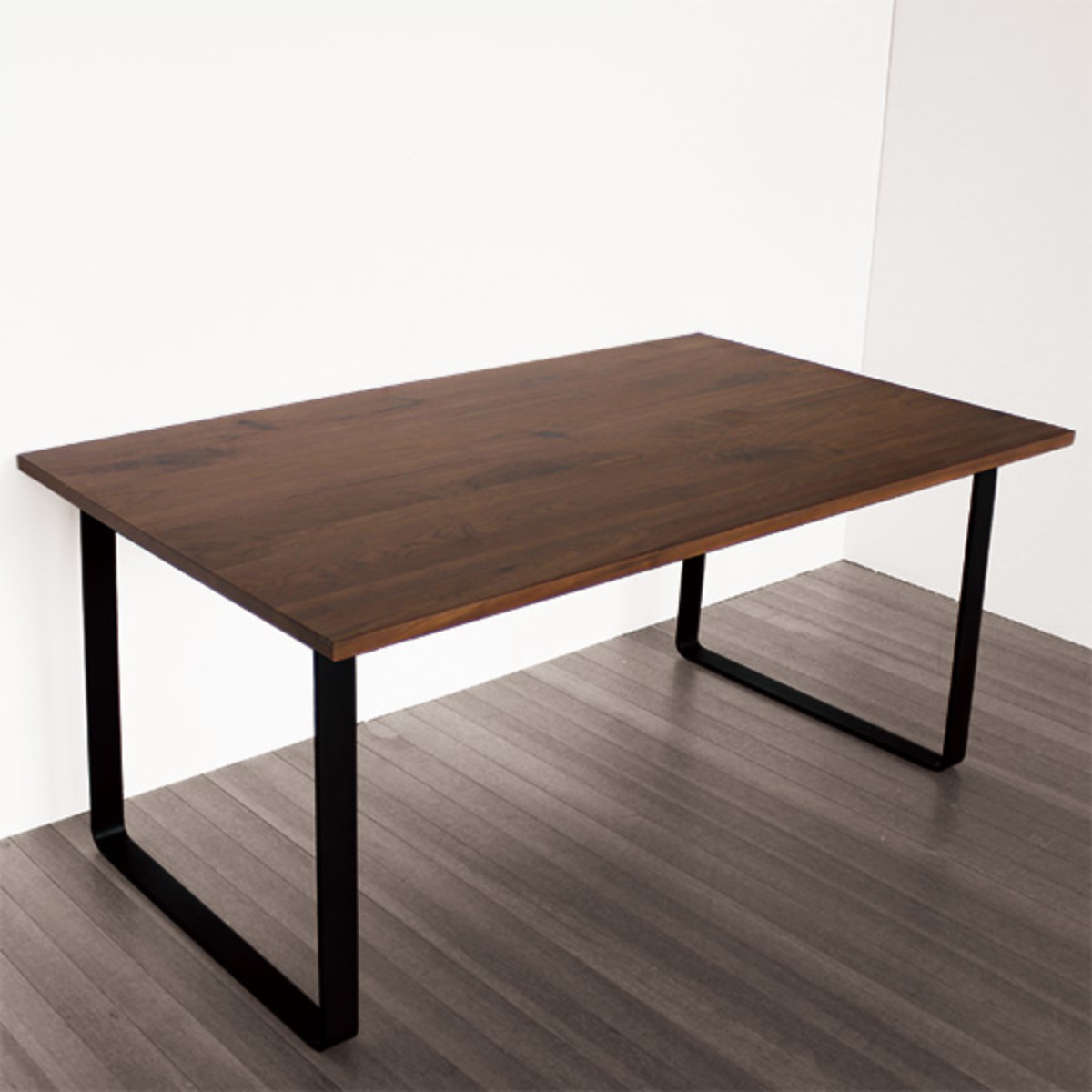 ダイニングテーブル 幅160cm ウォールナット ロの字脚タイプ 天然木