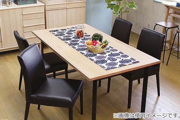 ダイニングテーブル 幅160cm ビーチ ロの字鉄脚 木製 天然木 