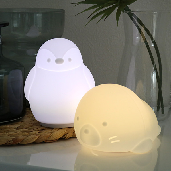 照明 LED シリコンランプ ペンギン （ テーブルライト 卓上 ランプ