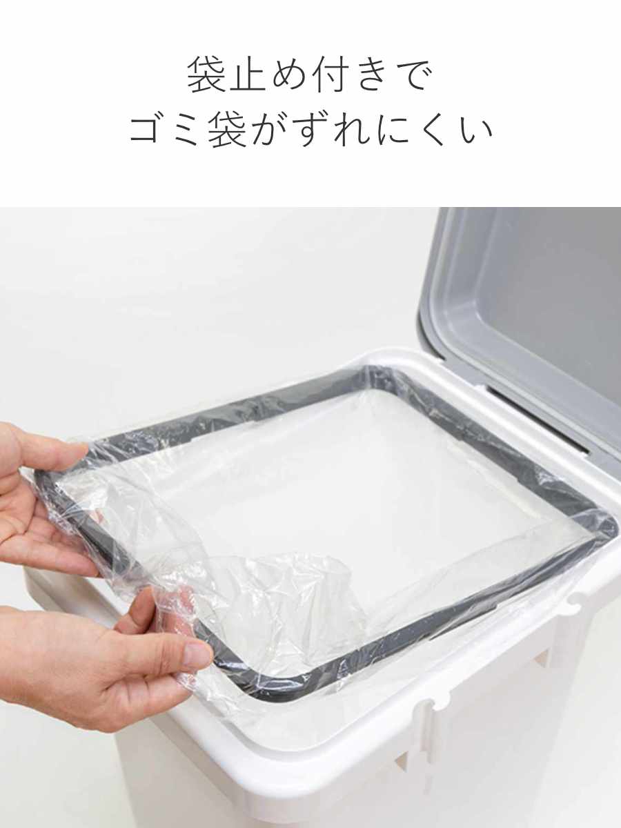 RISU（リス） ゴミ箱 47L 2個セット 抗菌 防臭 密閉 ふた付き ロック