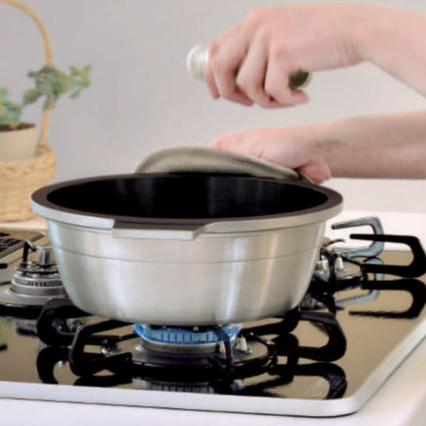 北陸アルミニウム 両手鍋 24cm あわせ釜 マイスター 無水調理