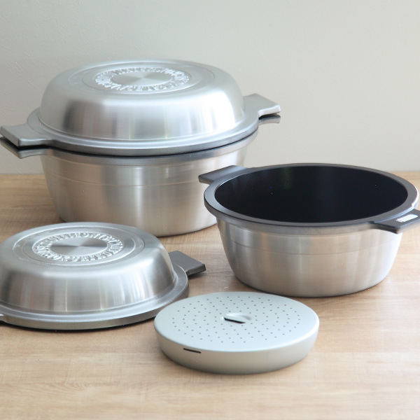 北陸アルミニウム 両手鍋 24cm あわせ釜 マイスター 無水調理