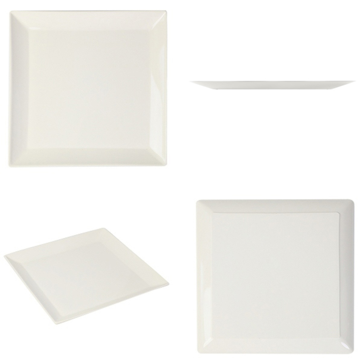 宮本産業 プレート スクエア 26cm クリーンコート ホワイト