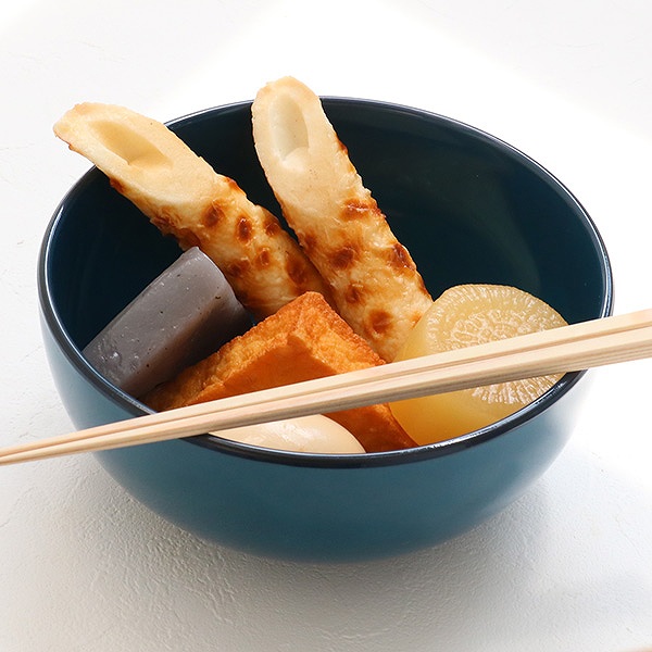 どんぶり 19cm 藍彩 プラスチック 麺鉢 皿 食器 山中塗り 日本製 （ 食