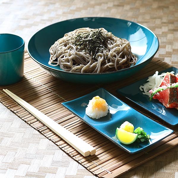 仕切り皿 17cm 藍彩 プラスチック ツープレート 皿 食器 山中塗り 日本