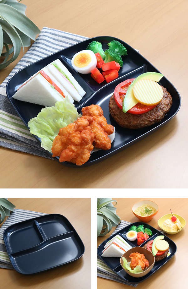 MORIYAMA モリヤマ ブルーウィロー ランチプレート 26cm✖️4枚 ランチプレート 23cm SoLow Diner ネイビー 皿 食器 プラスチック 日本