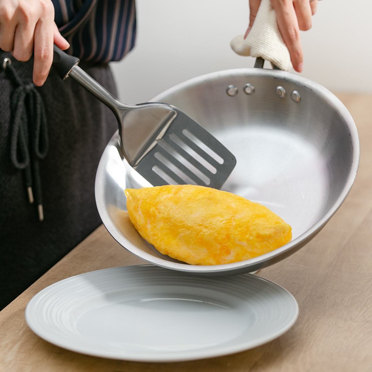 フライパン 27cm IH対応 浅型 ステンレス製 キングフロン ノーメイク