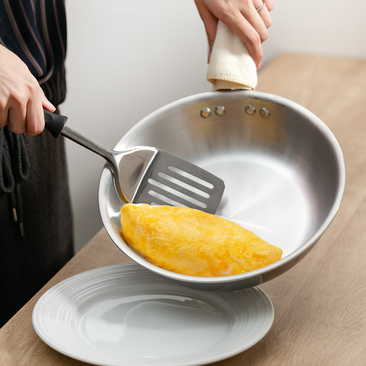 フライパン 27cm IH対応 深型 ステンレス製 キングフロン ノーメイク