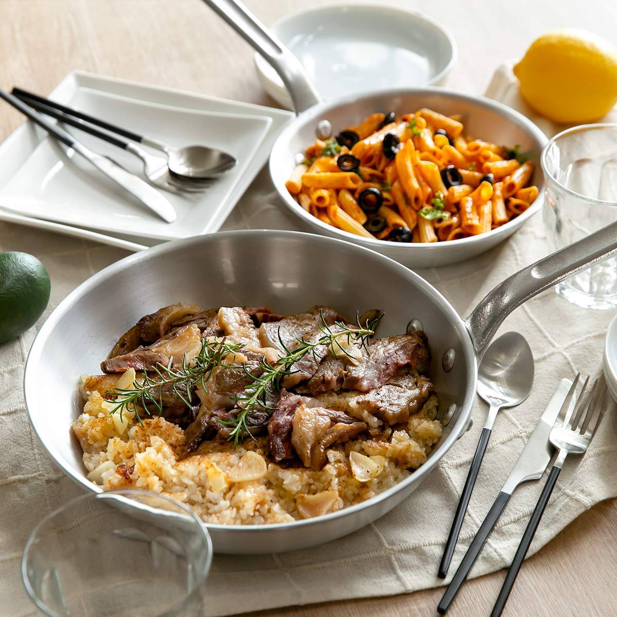 打出フライパン 24cm ガス火専用 アルミ製 中尾アルミ （ ガス火対応