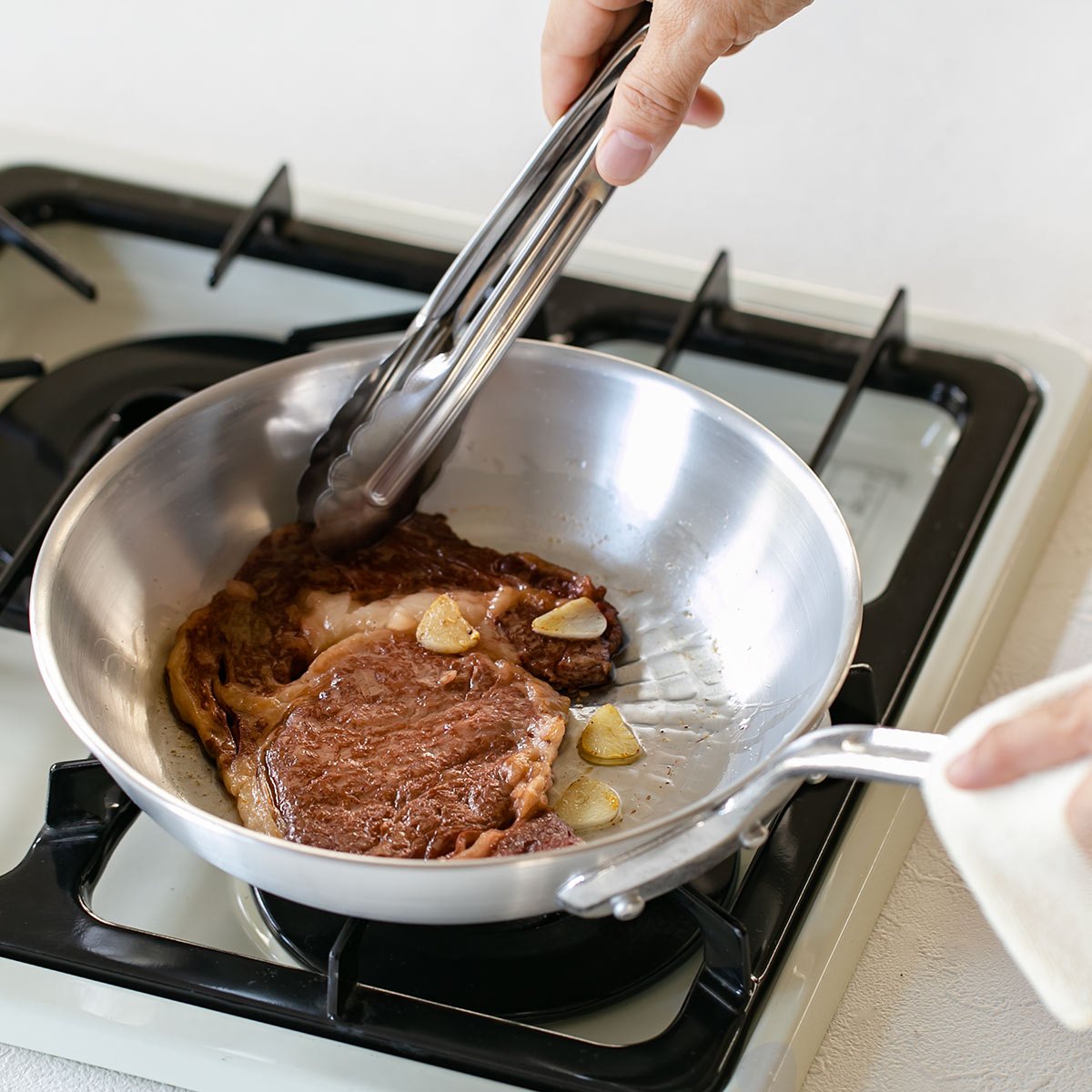 打出フライパン 24cm ガス火専用 アルミ製 中尾アルミ （ ガス火対応