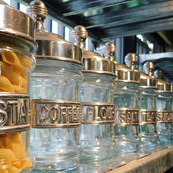 保存容器 ネームプレート付き ガラス製 800ml ダルトン DULTON グラス