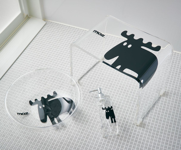 moz（モズ） 風呂イス アクリル製バスチェア アクリル バスチェア