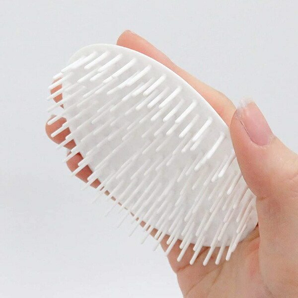 シャンプー ブラシ ドライ 頭皮 ヘッドスパ ホワイト 剣山 シャンプーブラシ スカルプブラシ ヘアブラシ スカルプビュート ハード