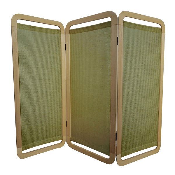 【訳あり品】 パーテーション 3連 衝立 スマホ型 すだれ 麻 天然木 日本製 （ パーティション 目隠し ついたて 仕切り 和風 木製 ） 【LW2488813033】(13400円)