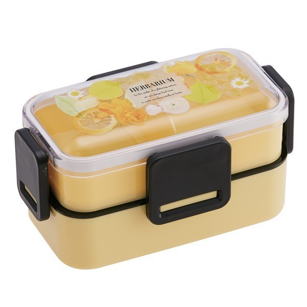 お弁当箱 2段 ふわっと弁当箱 4点ロック ハーバリウム 600ml ランチ