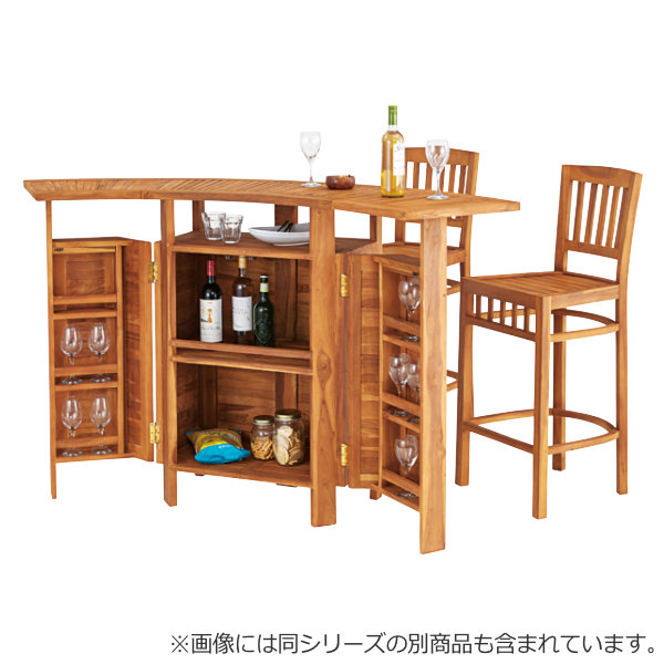 ガーデンテーブル 木製 カウンター フォールディングカウンター