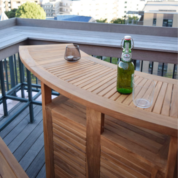 ガーデンテーブル 木製 カウンター フォールディングカウンター