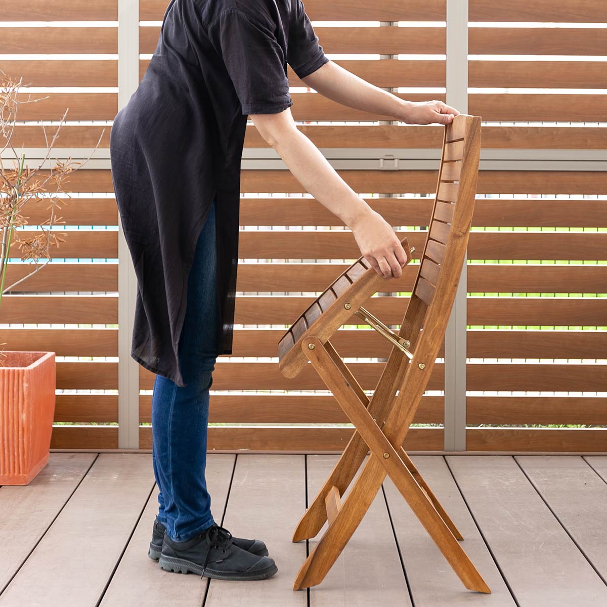 ガーデンチェア 折りたたみ 2脚セット ニノ 折りたたみチェア ガーデン