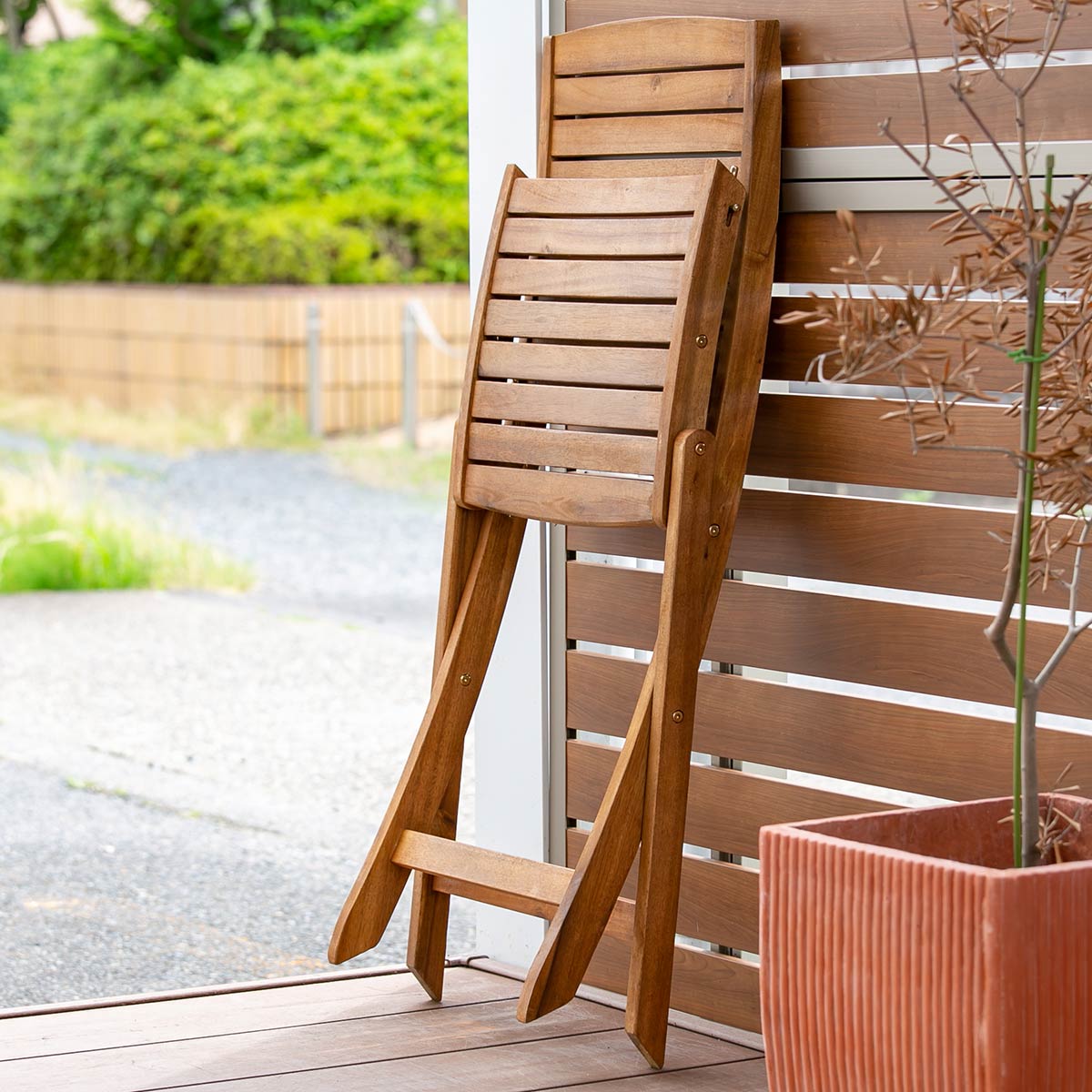 折りたたみウッドチェアー２脚セット ガーデンチェア 折りたたみ 2脚セット ニノ 折りたたみチェア ガーデン