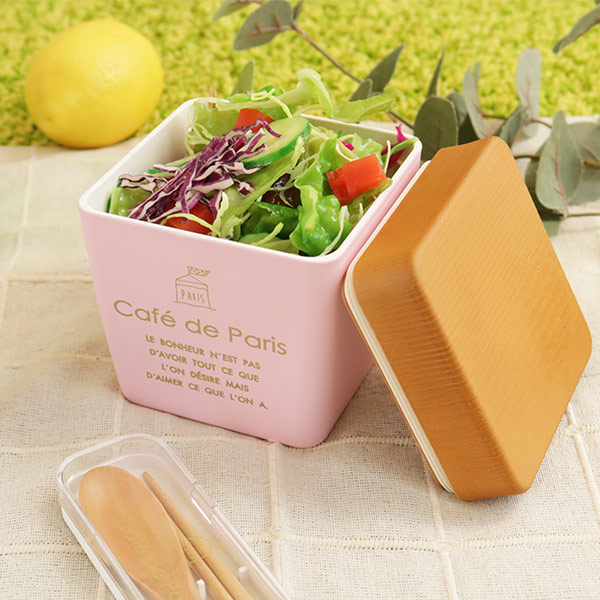 お弁当箱 2段 Cafe de Paris 木目BCランチ トール 650ml ランチ