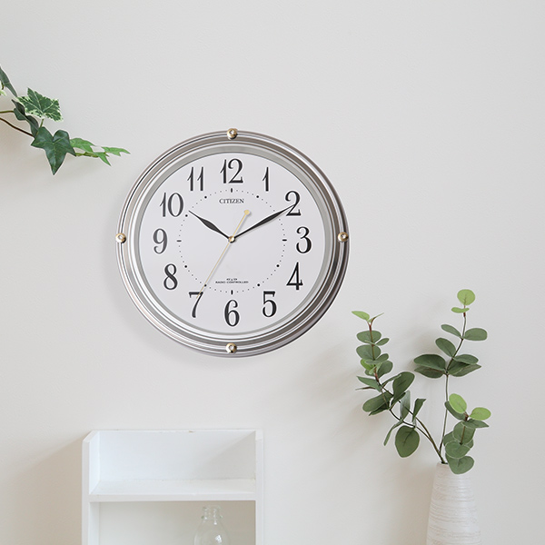 掛け時計 電波時計 シチズン CITIZEN スワロフスキー 電池交換お知らせ