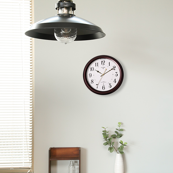 掛け時計 電波時計 シチズン CITIZEN 夜間自動点灯機能付き （ 壁掛け