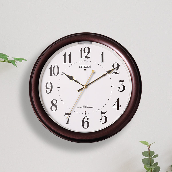 掛け時計 電波時計 シチズン CITIZEN 夜間自動点灯機能付き （ 壁掛け